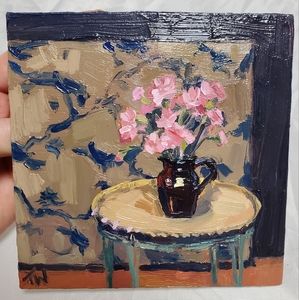 Original Carnations Oil Painting